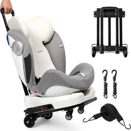Compact & Lightweight Carseat Trolley for Traveling: Solid Construction Portable Car Seat Carrier with Wheels for Airports